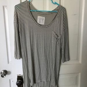 Black and white striped top